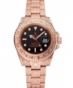 Rolex Submariner Skull Limited Edition Nero Dial Rose Gold Case And Bracelet 1454086
