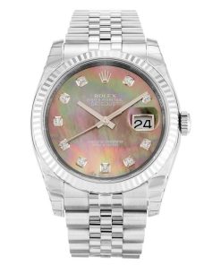 Rolex Datejust Pearl Nero-Diamond Dial 116234