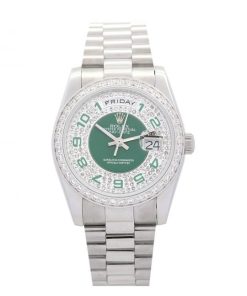 Rolex Day-Date Green and Argento Dial 118346