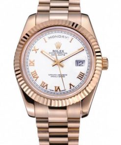 Rolex Day-Date White Dial Gold Bracelet 622546