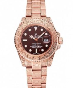 Rolex Submariner Skull Limited Edition Brown Dial Rose Gold Case And Bracelet 1454087