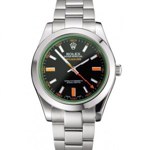 Rolex Milgauss Nero Dial OGamma Markings Stainless Acciaio Case And Bracelet