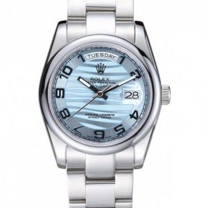 Rolex Day-Date Polished Argento Bezel White Dial 7470