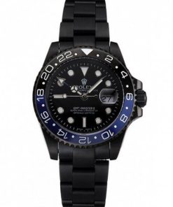 Rolex GMT Master II Nero Dial Blue And Nero Bezel Nero PVD Case And Bracelet PR18239