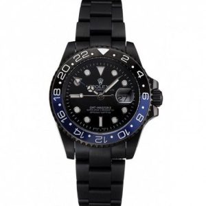 Rolex GMT Master II Nero Dial Blue And Nero Bezel Nero PVD Case And Bracelet PR18239