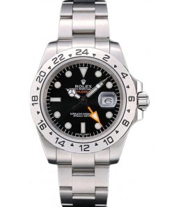 Rolex Svizzera Explorer Stainless Acciaio Bezel Nero Dial Watch
