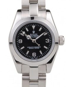 Rolex Explorer Polished Stainless Acciaio Nero Dial 98089