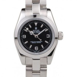 Rolex Explorer Polished Stainless Acciaio Nero Dial 98089