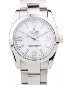Rolex Explorer Polished Stainless Acciaio White Dial 98086
