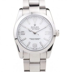 Rolex Explorer Polished Stainless Acciaio White Dial 98086